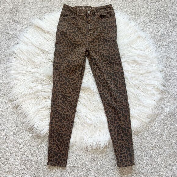 American Eagle leopard Jeans - Picture 1 of 3